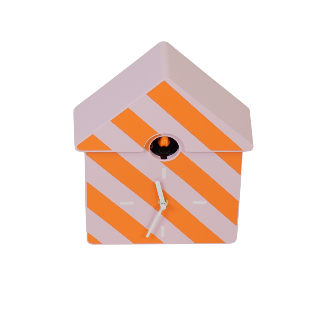 Uhr-Wanduhr Kuckucksmuster-Orange/ Rosa 24x27x9cm