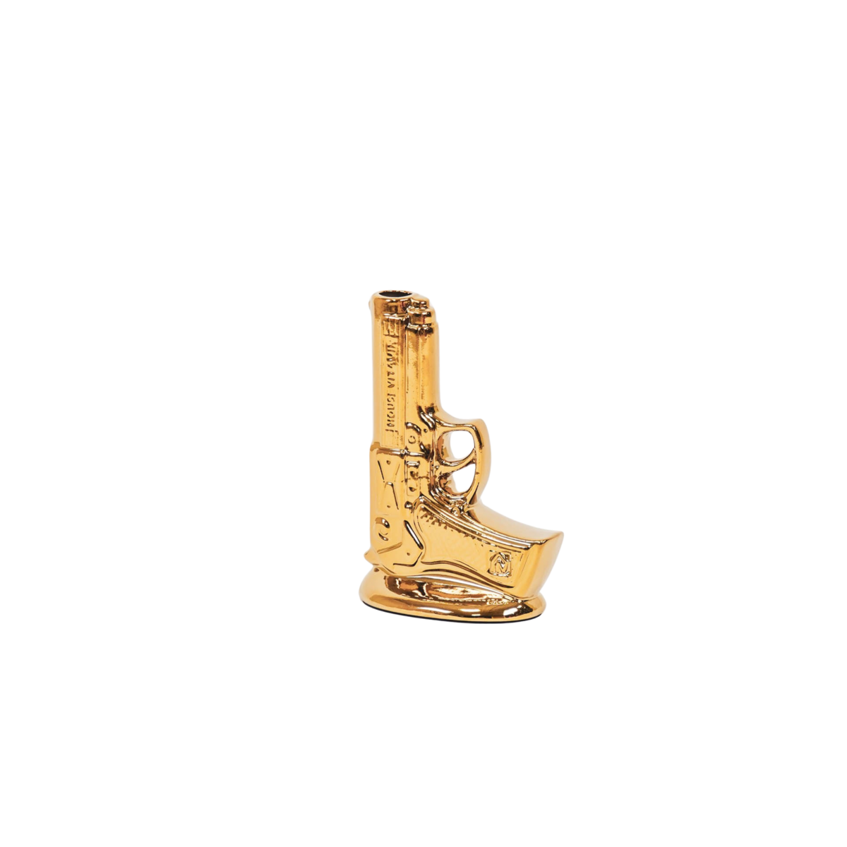 Vase - Pistole - Keramik - Gold - 15x9x23cm