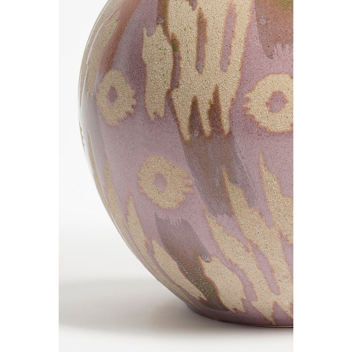 Javi Vase - H52 x Ø34 cm - Keramik - Pink, Beige