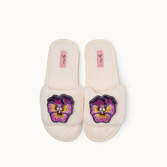 Broschenpaar für Slipper: Orchidee