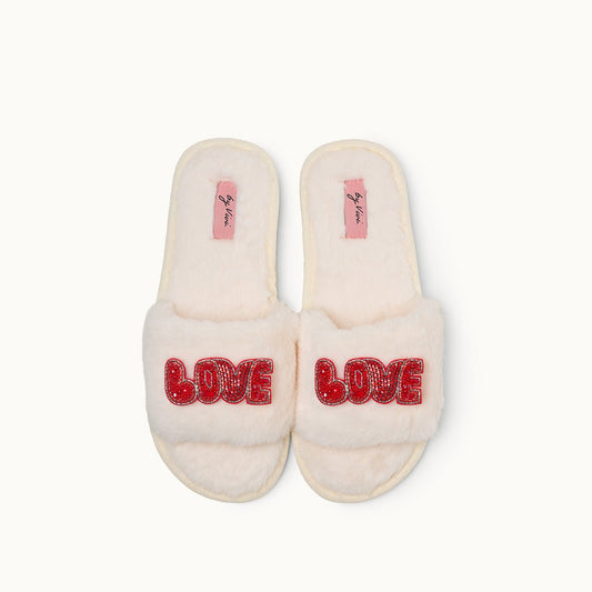 Broschenpaar für Slipper: Love