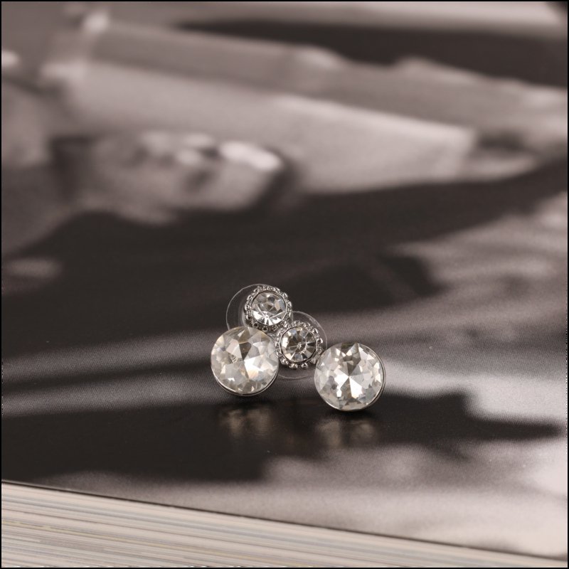 Ophelia Earpins Crystal - Rhodium