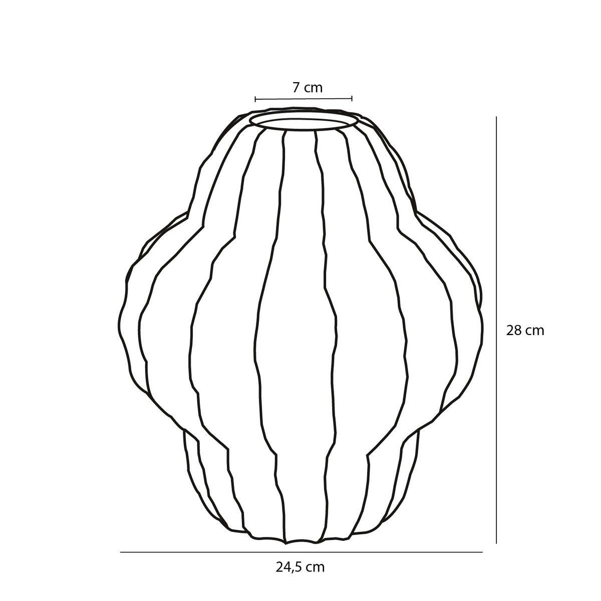 Altea Vase – H28 x Ø25 cm – Keramik – Bronze
