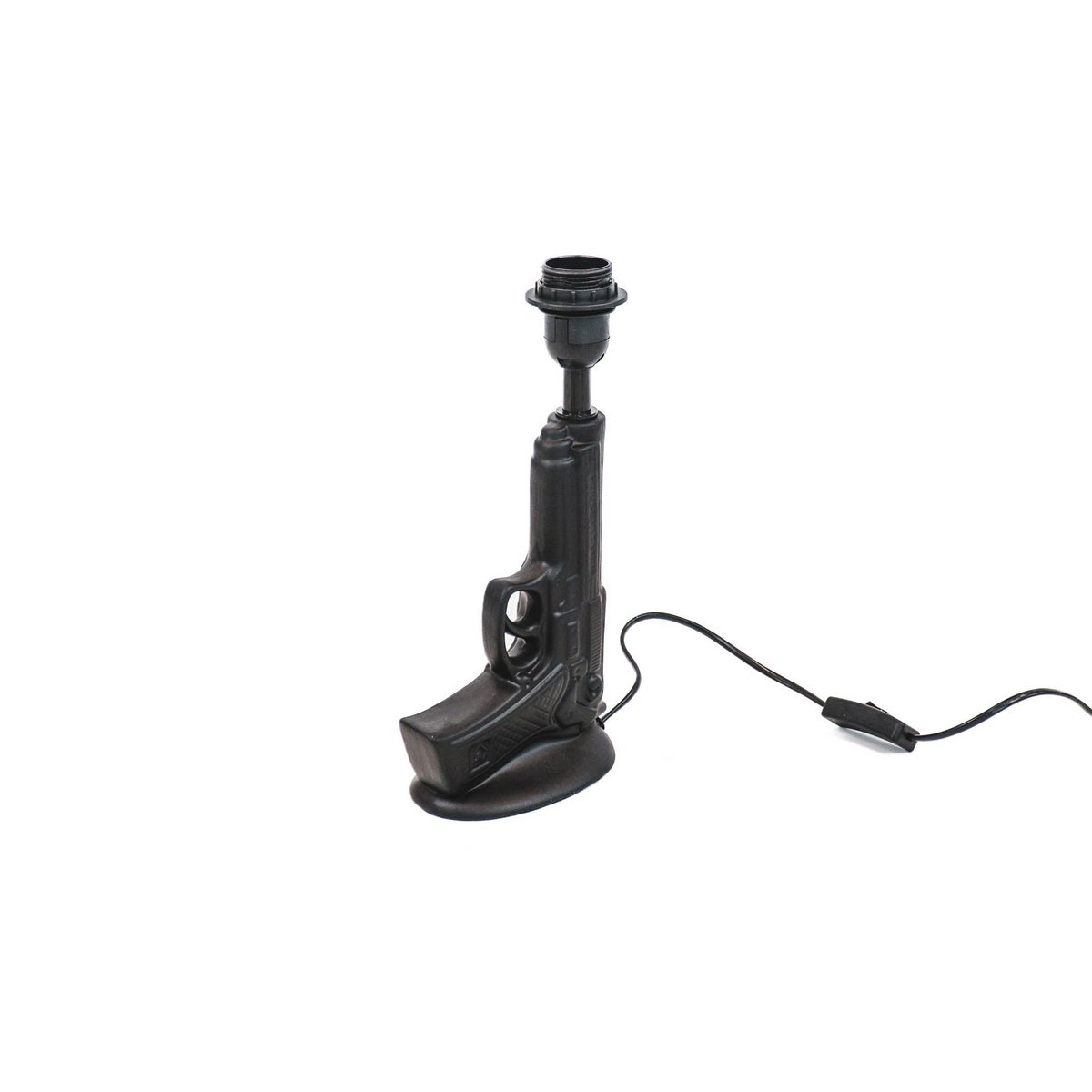 Tischlampe - Gun - Keramik - Schwarz - E27 -15x9x32cm