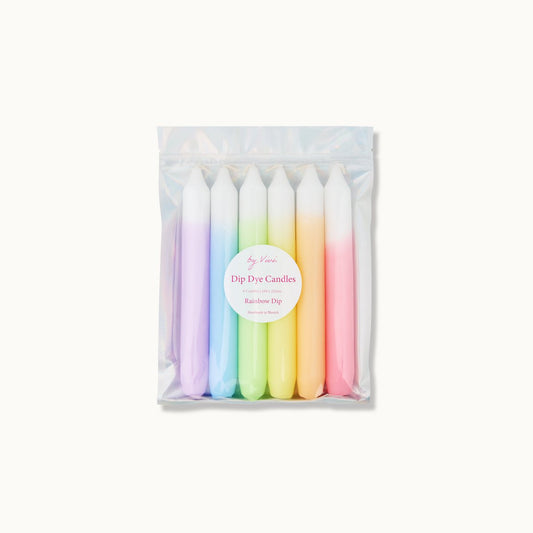Dip Dye Kerzen Set: Rainbow Dip