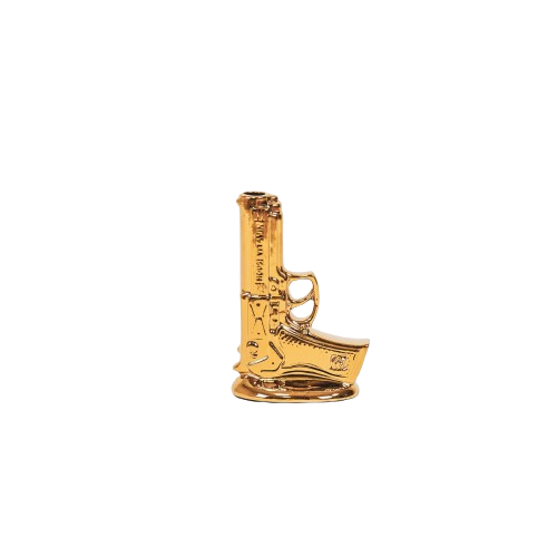 Vase - Pistole - Keramik - Gold - 15x9x23cm