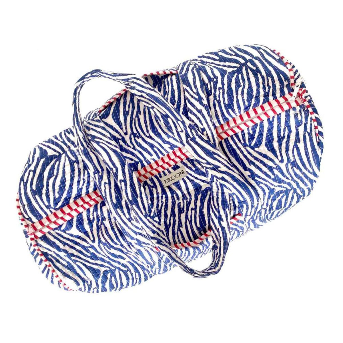 Handgemachte Baumwolltasche "blue Zebra"