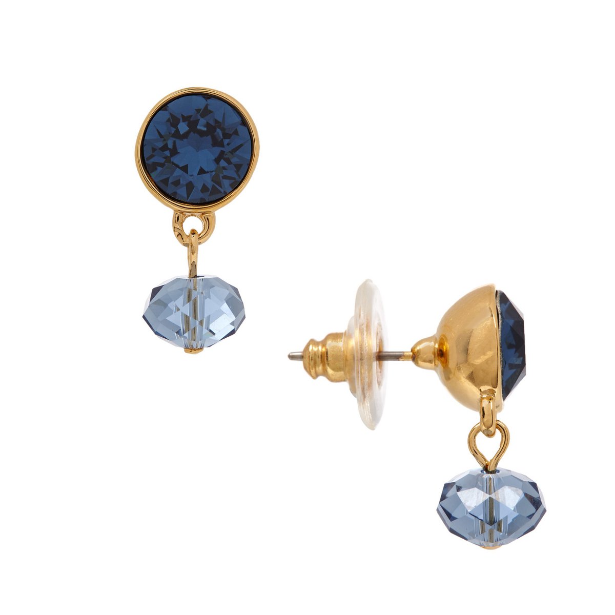 Blue Crystal Earpins