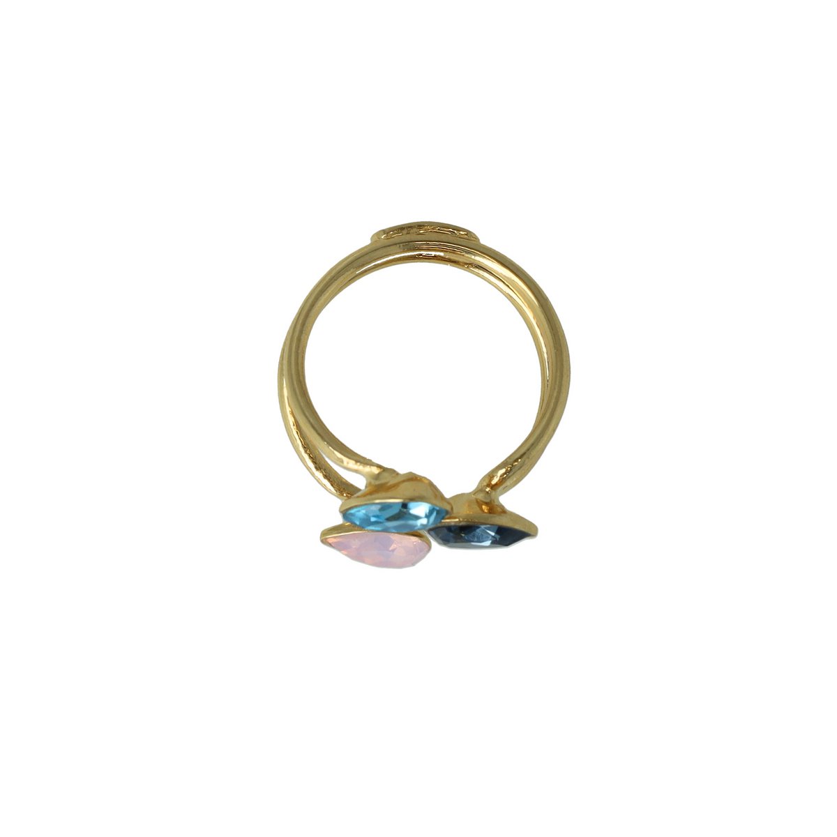 Classic Triple Leaf Ring Rosewater Opal