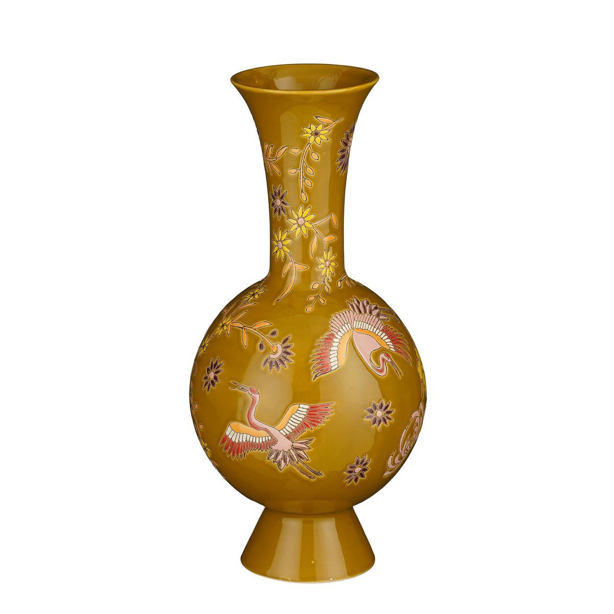 Eloise Vase - H47 x Ø22 cm - Keramik - Oker