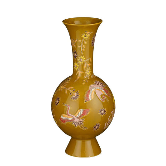 Eloise Vase - H47 x Ø22 cm - Keramik - Oker