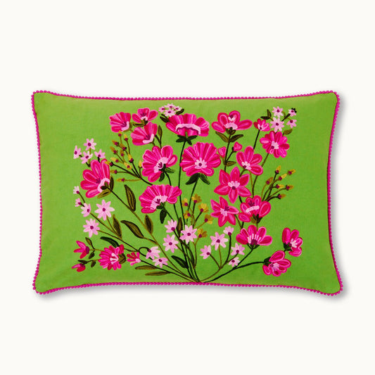 Kissenhülle Blumen grün