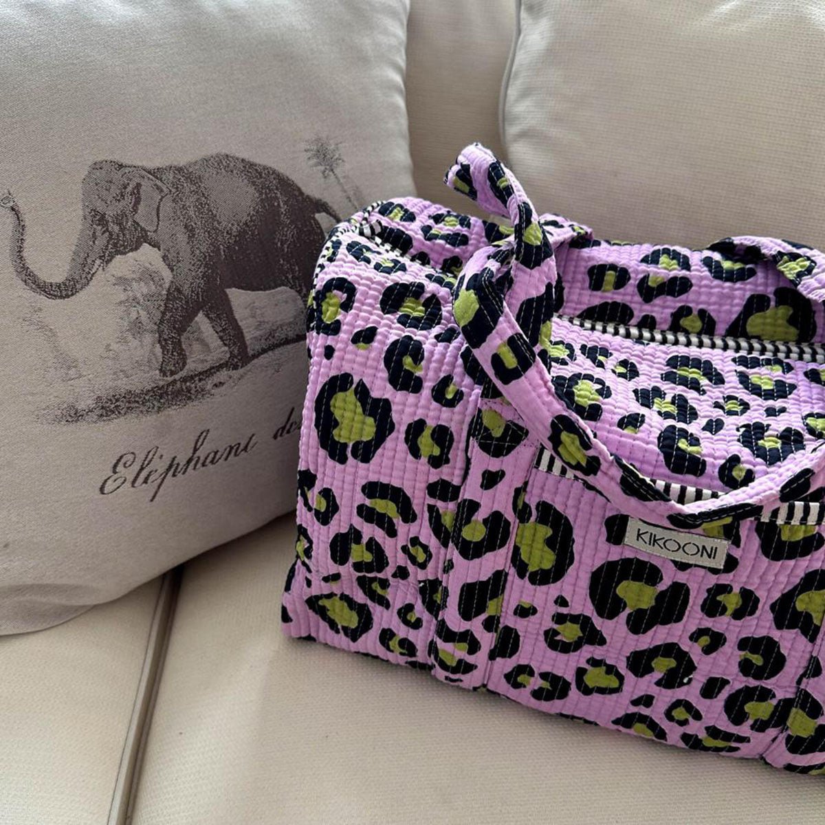Handgemachte Baumwolltasche "Oh Leo - cosmic lilac"