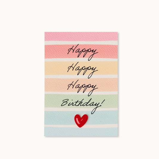 Pin-Karte: Happy Happy Happy Birthday
