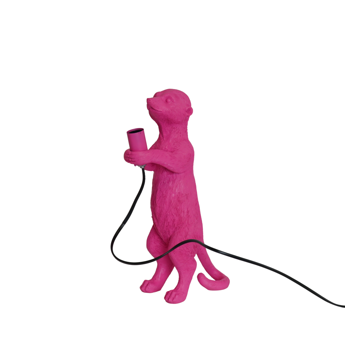 Tischlampe - Erdmännchen - Polyresin - Rosa - 15x10x38cm