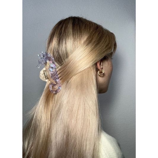 Haarklammer Seepferd Lavender