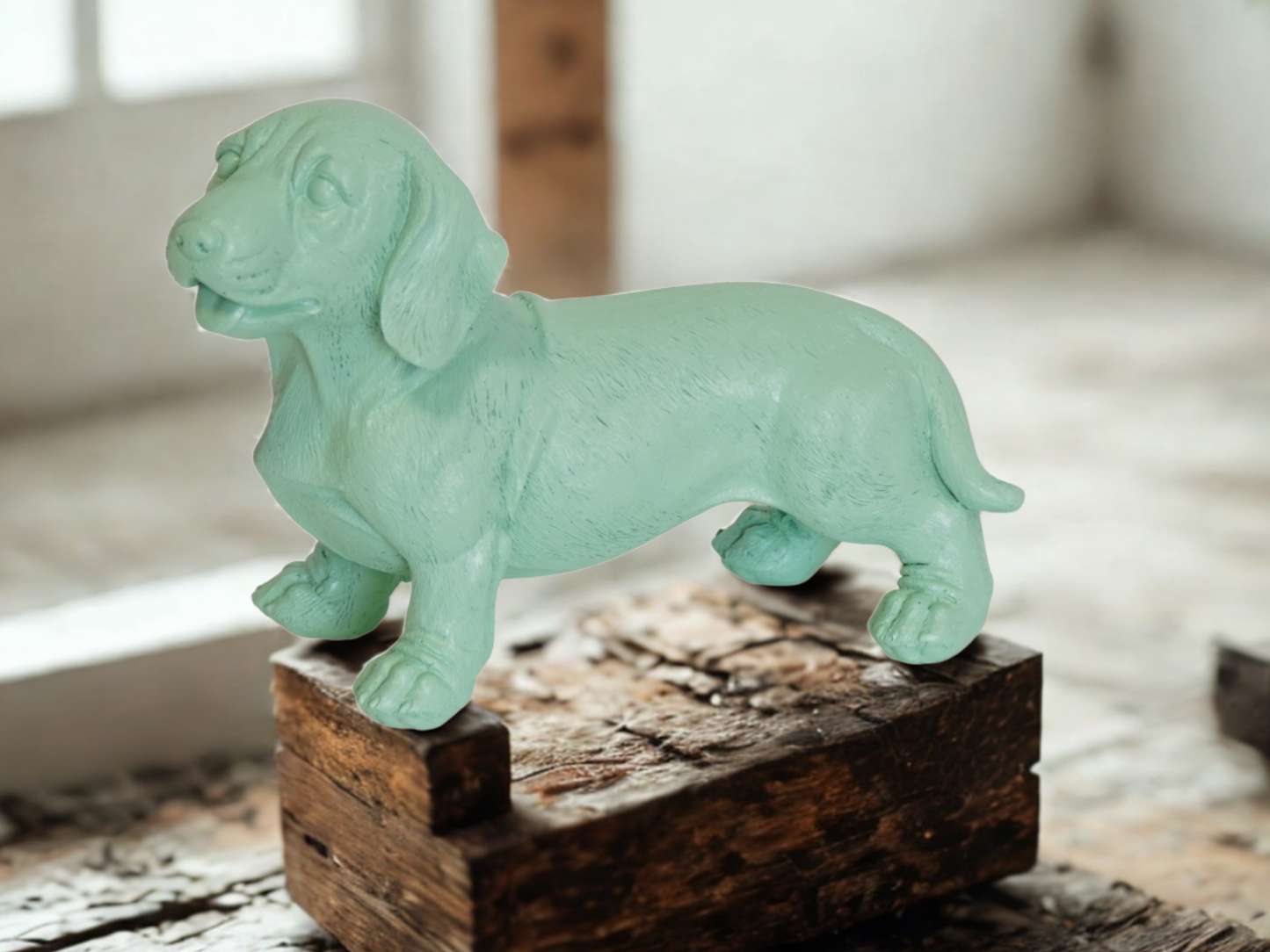 Ornament - Tackle Dog - Polyresin - Mintgrün - 20x8x15cm