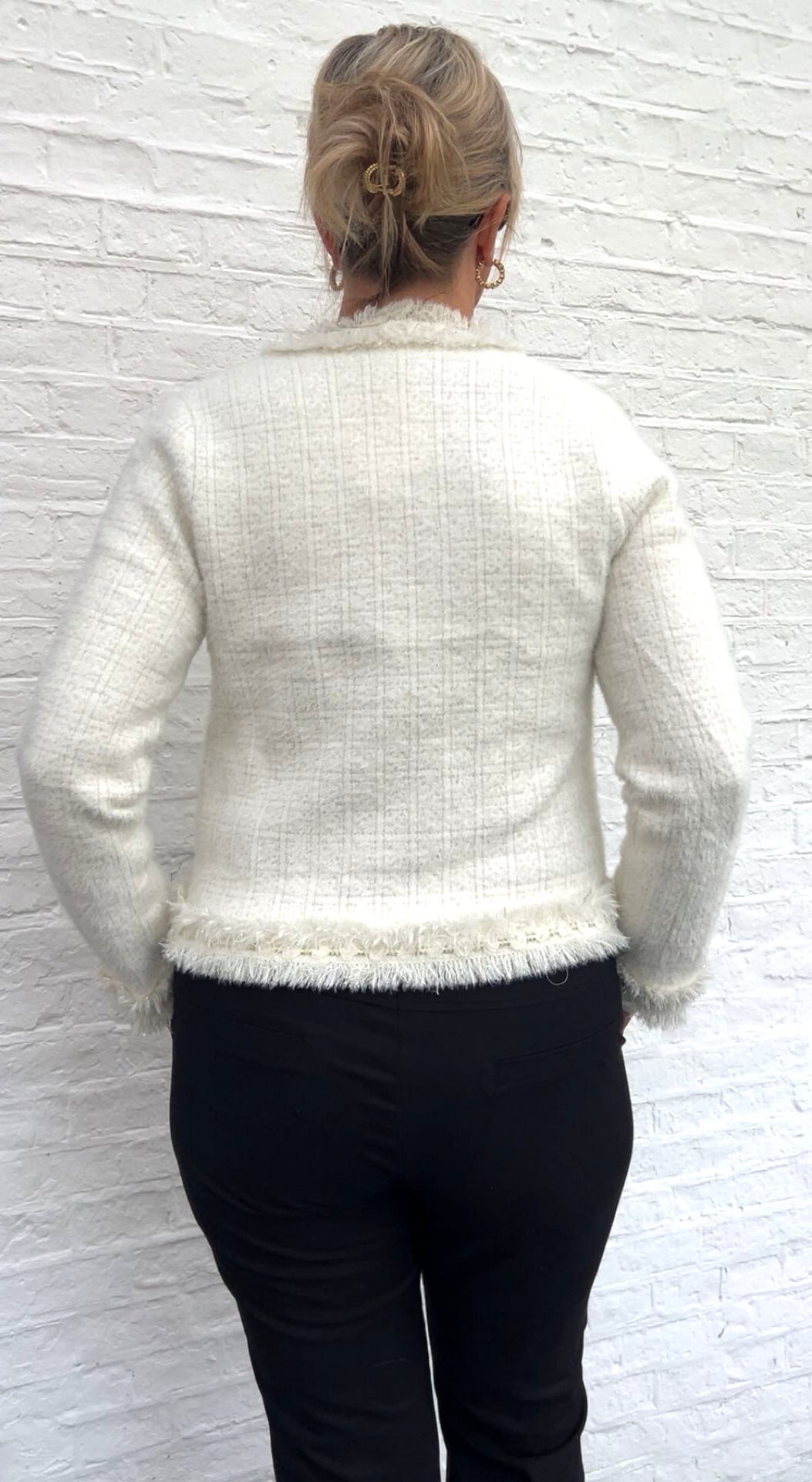 Coco Style Strickjacke Damen – Bouclé Look