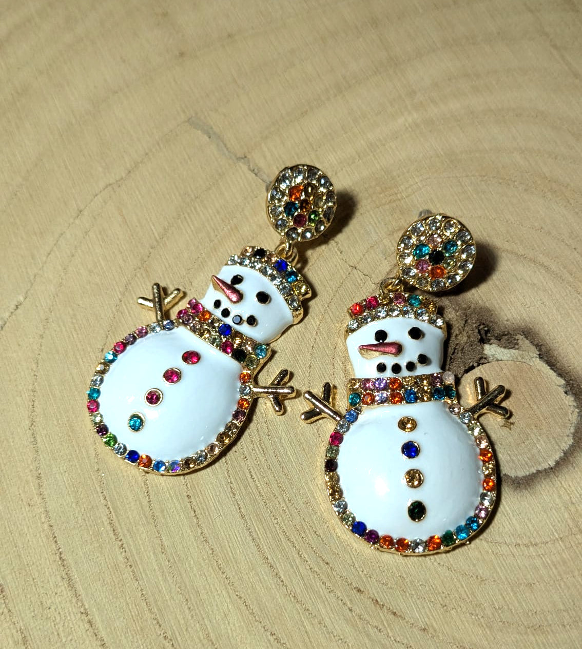 🎄 Funkelnde Schneemann & Nussknacker Ohrringe