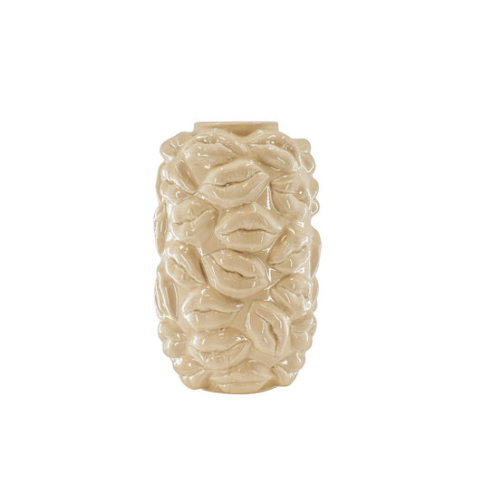 Vase - Kisses - Keramik - Beige - 17x17x27cm