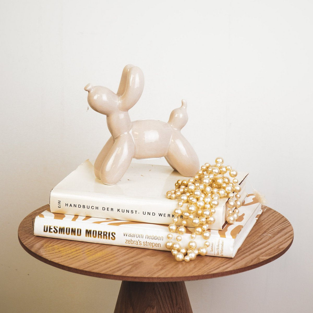 Ornament – Spardose Ballonhund – Keramik – Sand – 17 x 7 x 17 cm
