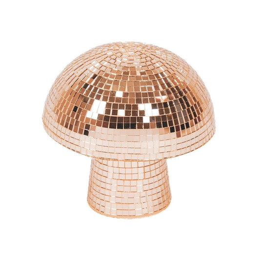 Ornament - Disco -Mushroom -glass - Roségold- 14x14x14cm