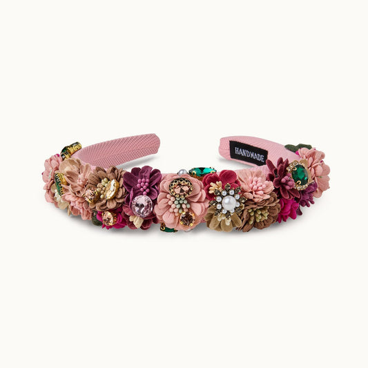 Haarreif Blumen rosa