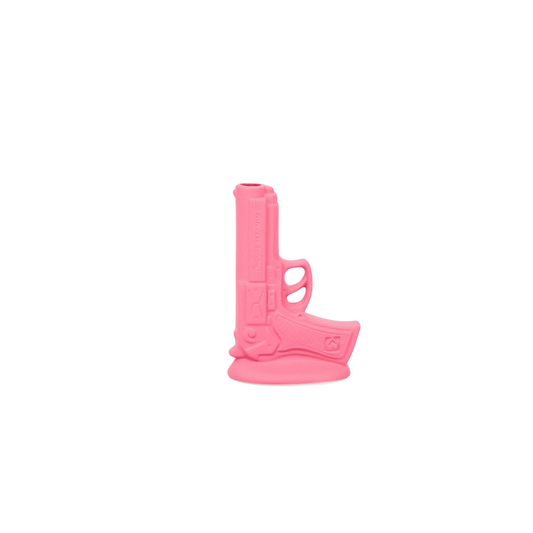 Vase - Gun - Keramik - Neonrosa - 15x9x23cm