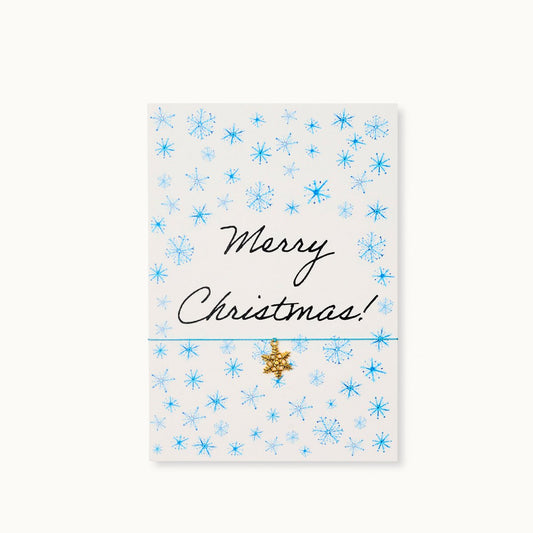 Armband-Karte: Merry Christmas Schnee