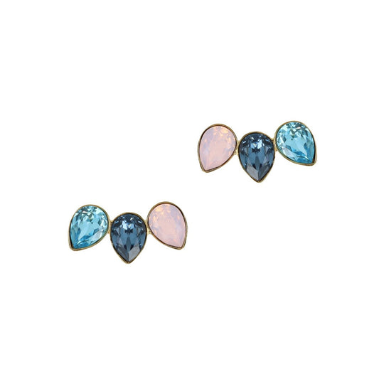 Classic Triple Leaf Earpins Rosewater Opal