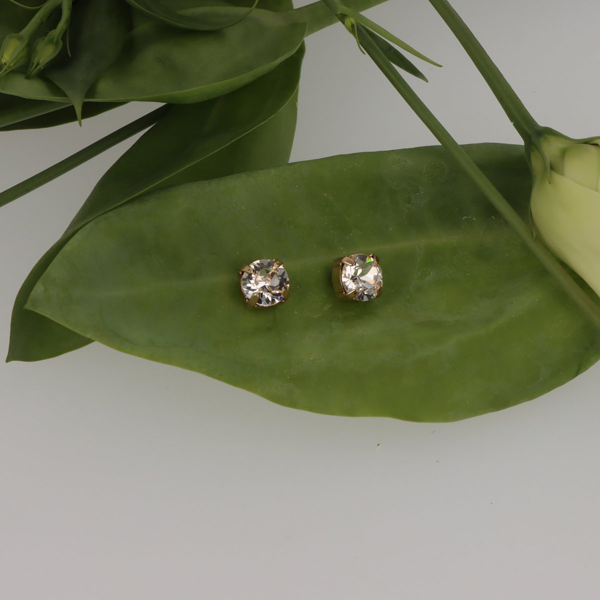 Crystal Gold Earpins