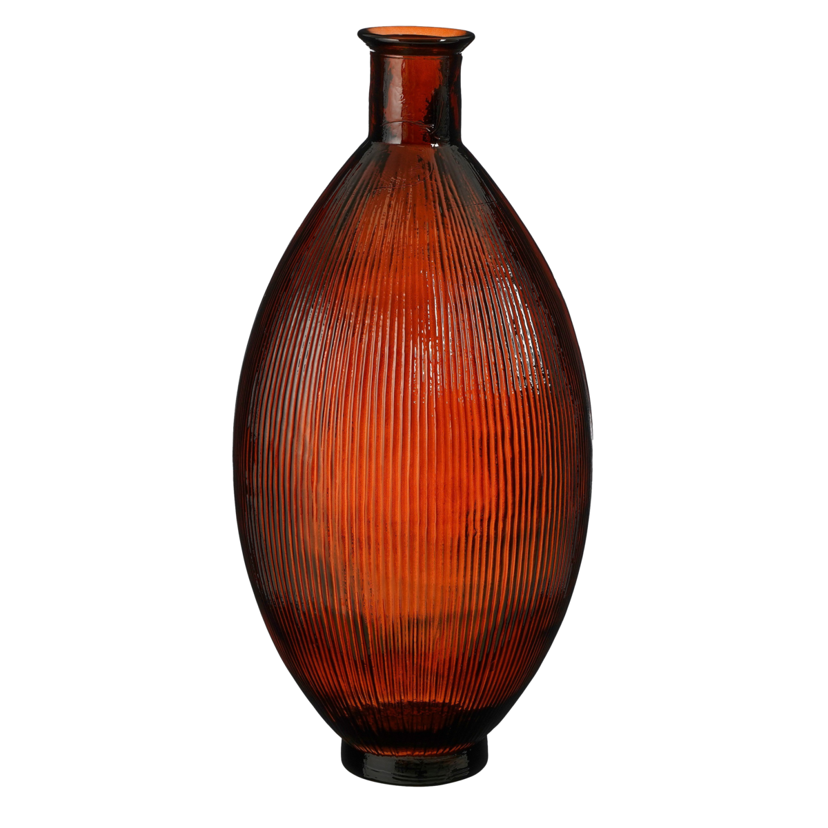 Firenza Flaschenvase – H59 x Ø29 cm – Recyceltes Glas – Dunkelbraun