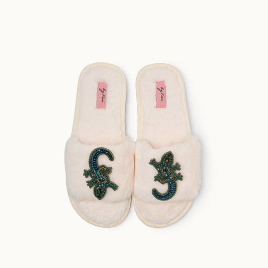 Broschenpaar für Slipper: Salamander