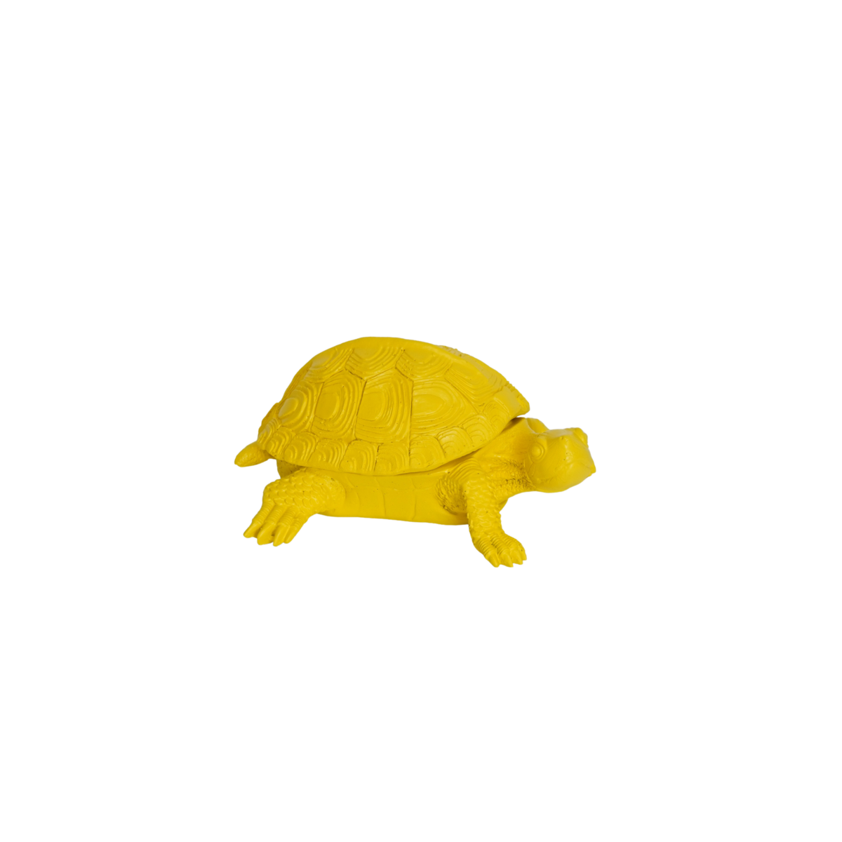 Schildkrötenbox – Polyresin – Gelb – 15,5 x 13,5 x 7,5 cm