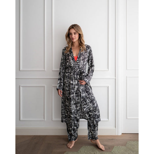 Kimono Schwarz & Weiß