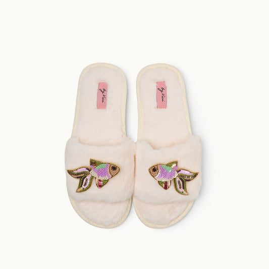 Broschenpaar für Slipper: Fisch
