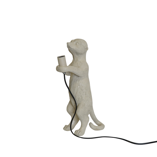 Lampe - Erdmännchen - Polyresin - Sand - 15x10x38cm