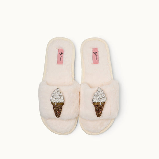 Broschenpaar für Slipper: Soft Ice