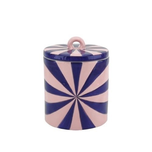 Deco Jar -Wirl- Dolomite - Blau/Pink - 11x11x14,5 cm