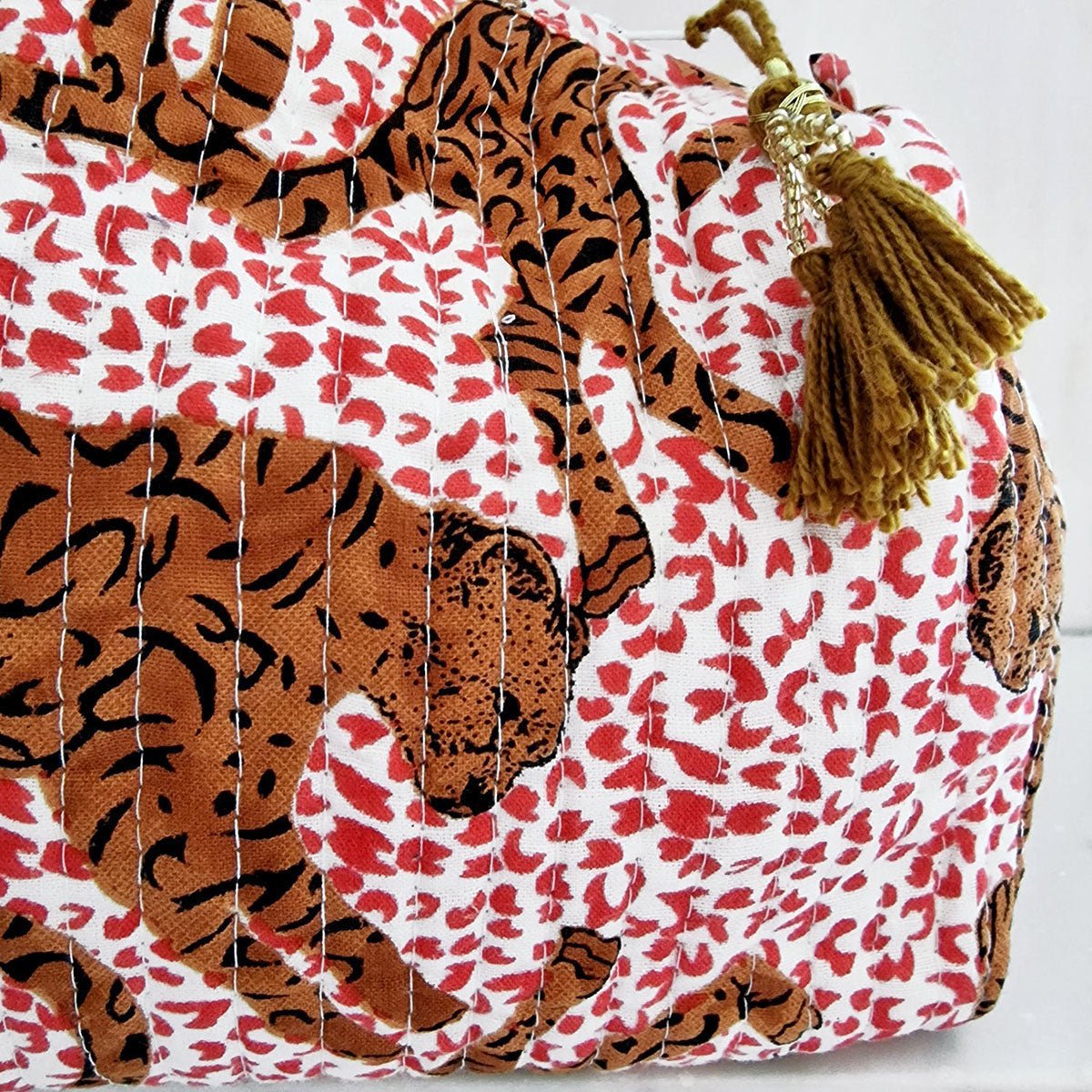 Handgemachte Kosmetiktasche "h.Leopard"