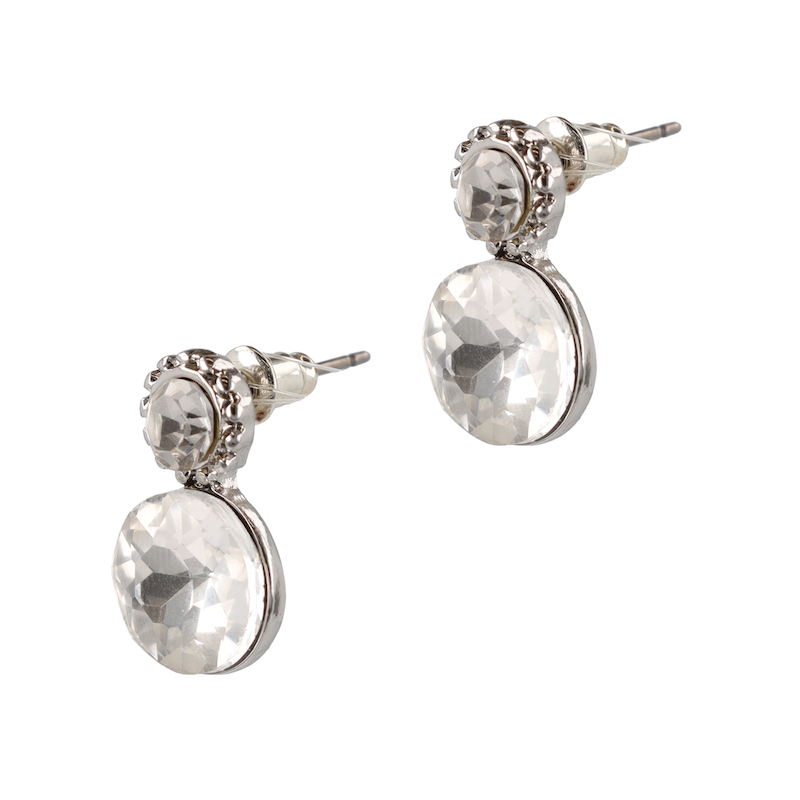 Ophelia Earpins Crystal - Rhodium
