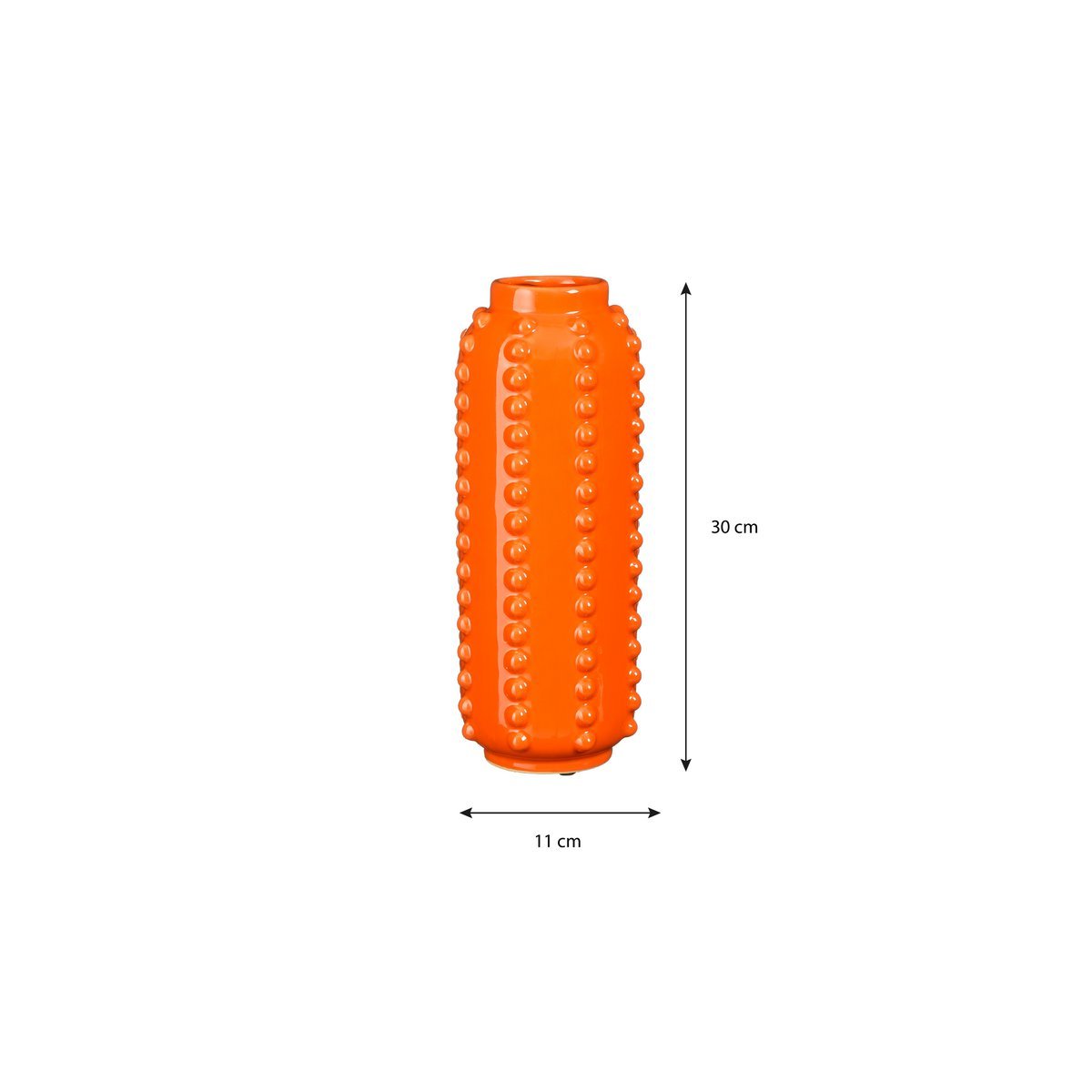 Boaz Vase - H30 x Ø11 cm - Keramik - Orange