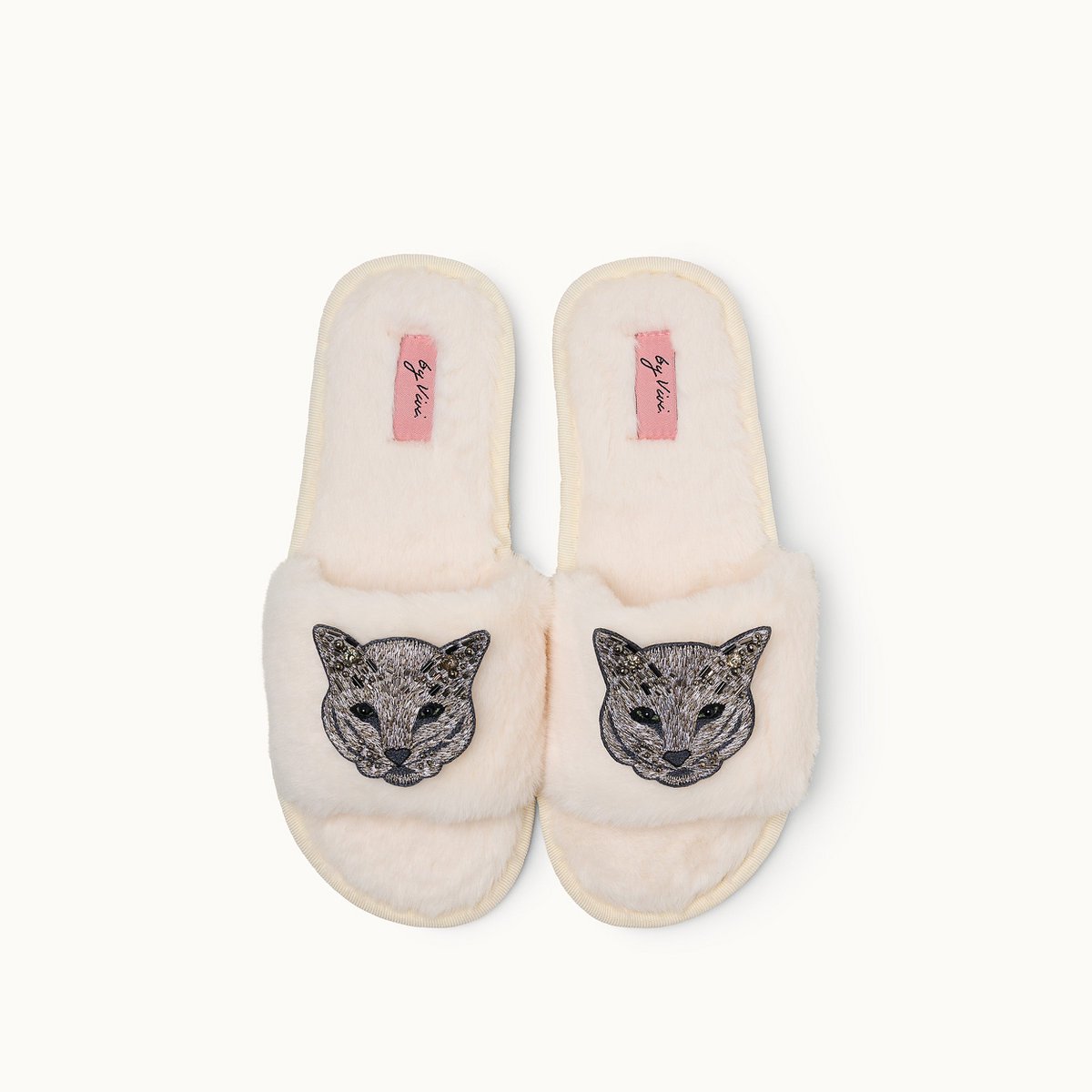 Broschenpaar für Slipper: Katze