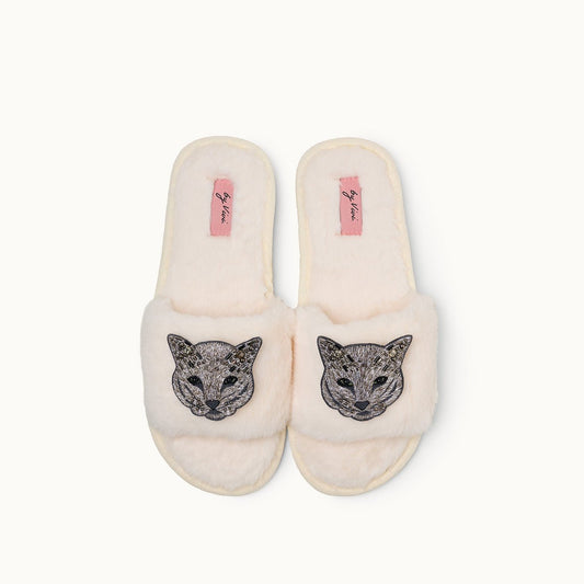 Broschenpaar für Slipper: Katze