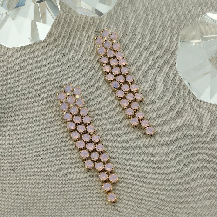 Alice Earrings Rosewater Opal