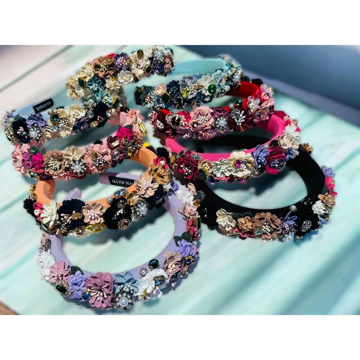 Haarreif Blumen schwarz