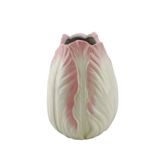 Vase- Tulip Head-Stoneware- Rosa 14x14x19cm