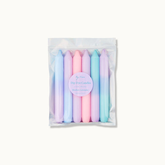 Dip Dye Kerzen im Set: Bonbon Lavender