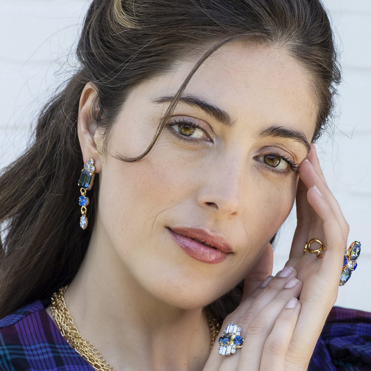 Blue Beetle Earrings - Big