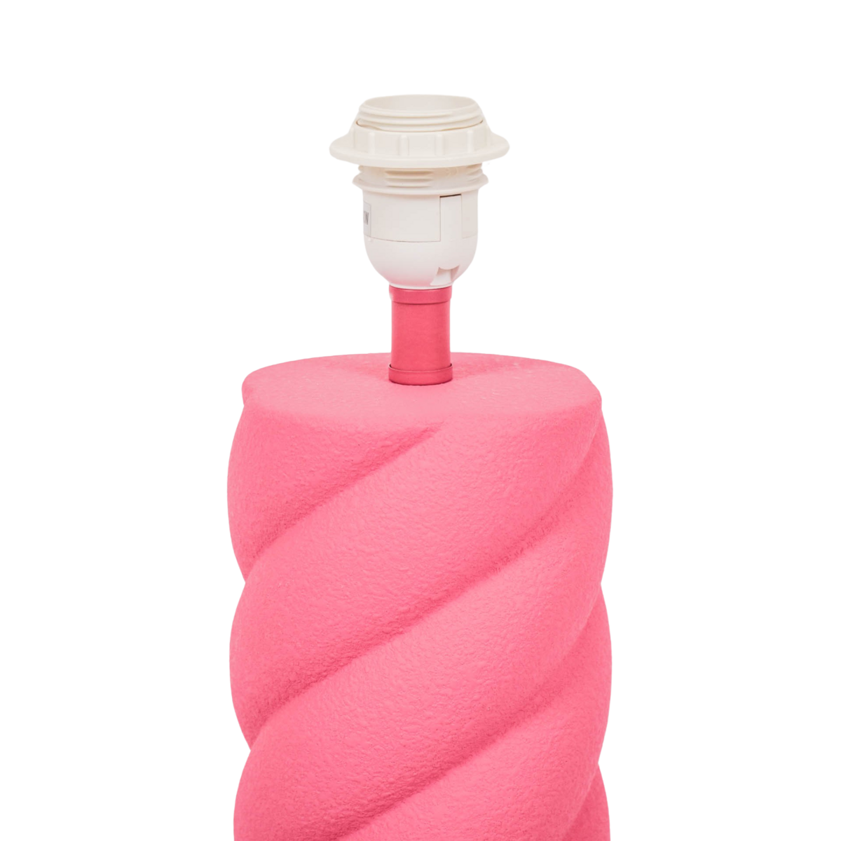 Tischlampe - Keramik - Neonrosa - E27- 12x12x28cm